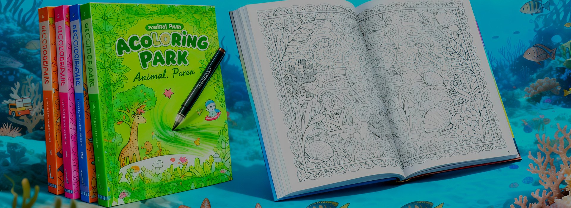 coloring book banner