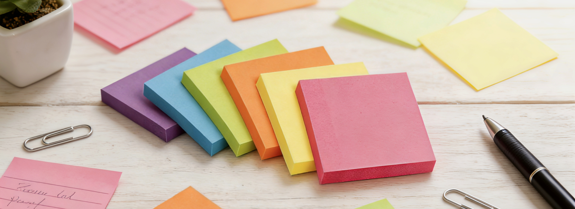 sticky notes banner